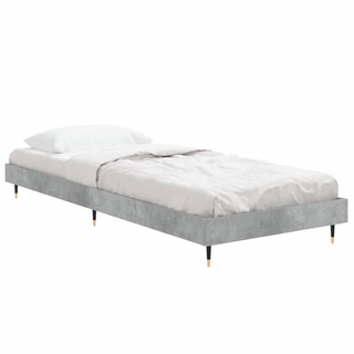 Bed Frame Concrete Grey 75x190 cm 2FT6 Small Single Engineered Wood - Giant Lobelia