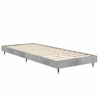 Bed Frame Concrete Grey 75x190 cm 2FT6 Small Single Engineered Wood - Giant Lobelia