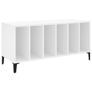 vidaXL Record Cabinet White 100x38x48 cm Engineered Wood - GIANT LOBELIA