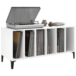 vidaXL Record Cabinet White 100x38x48 cm Engineered Wood - GIANT LOBELIA