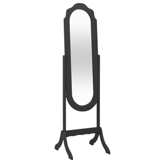 vidaXL Free Standing Mirror Black 45.5x47.5x160 cm Engineered Wood - Giant Lobelia