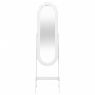 vidaXL Free Standing Mirror White 45.5x47.5x160 cm Engineered Wood - Giant Lobelia