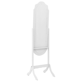 vidaXL Free Standing Mirror White 45.5x47.5x160 cm Engineered Wood - Giant Lobelia