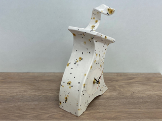 Ceramic Mantel Clock - Confetti Glaze - Giant Lobelia