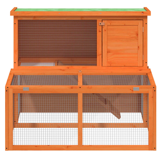 vidaXL Rabbit Hutch Brown 102x90x84.5 cm Solid Wood Pine - Giant Lobelia