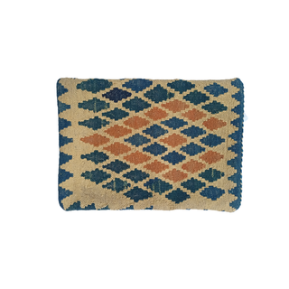 Kilim Handwoven Sorrell Brown Cushion Cover - Giant Lobelia