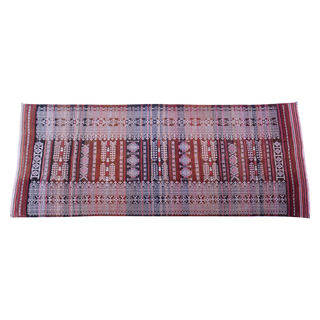 Baluch Soumak Copper Rust Vintage Rug - Giant Lobelia