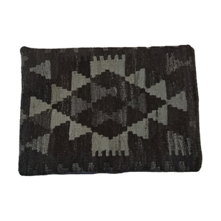 Kilim Handwoven Cocoa Brown Cushion Cover - Giant Lobelia