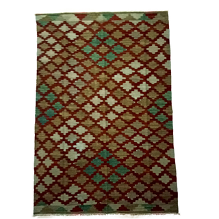 Afghan Handmade Cherrywood Kilim Rug - Giant Lobelia