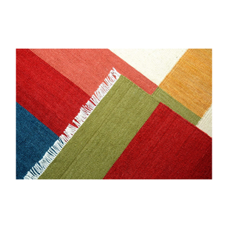 Handmade Genuine Woolen Colorful Rug - Giant Lobelia