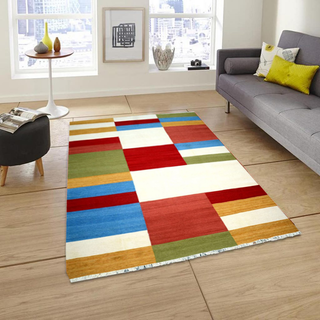 Handmade Genuine Woolen Colorful Rug - Giant Lobelia