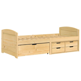 vidaXL Day Bed with 5 Drawers IRUN 90x200 cm Solid Wood Pine - Giant Lobelia