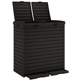 Outdoor Garbage Bin Black 78x41x86 cm Polypropylene - Giant Lobelia