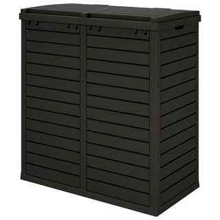 Outdoor Garbage Bin Black 78x41x86 cm Polypropylene - Giant Lobelia