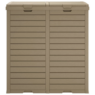 Outdoor Garbage Bin Light Brown 78x41x86 cm Polypropylene - Giant Lobelia