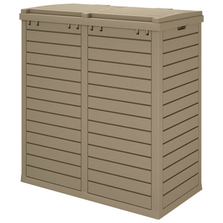 Outdoor Garbage Bin Light Brown 78x41x86 cm Polypropylene - Giant Lobelia