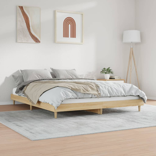 Bed Frame Sonoma Oak 120x200 cm Engineered Wood - Giant Lobelia