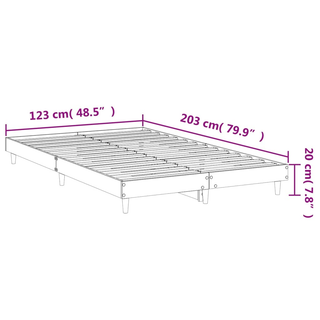 Bed Frame Sonoma Oak 120x200 cm Engineered Wood - Giant Lobelia