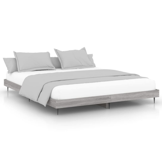 Bed Frame Grey Sonoma 160x200 cm Engineered Wood - Giant Lobelia