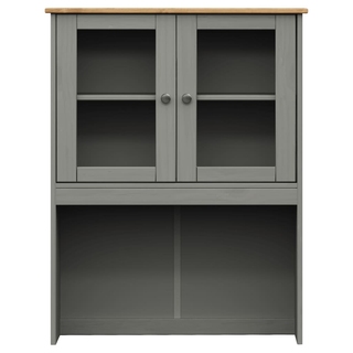 Highboard VIGO Grey 78x40x175 cm Solid Wood Pine - Giant Lobelia