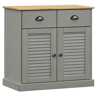 Highboard VIGO Grey 78x40x175 cm Solid Wood Pine - Giant Lobelia