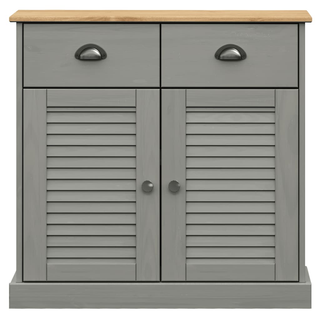 Highboard VIGO Grey 78x40x175 cm Solid Wood Pine - Giant Lobelia