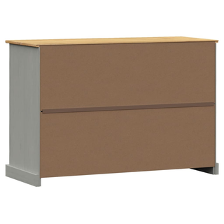 Sideboard with Drawers VIGO 113x40x75 cm Grey Solid Wood Pine - Giant Lobelia