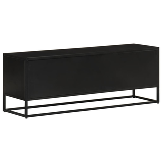 vidaXL TV Cabinet 110x30x40 cm Solid Wood Mango and Iron - Giant Lobelia