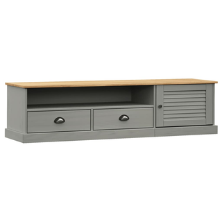 TV Cabinet VIGO Grey 156x40x40 cm Solid Wood Pine - Giant Lobelia