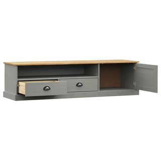 TV Cabinet VIGO Grey 156x40x40 cm Solid Wood Pine - Giant Lobelia