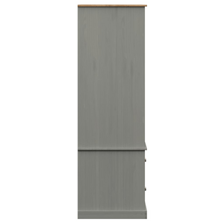 vidaXL Wardrobe VIGO Grey 90x55x176 cm Solid Wood Pine - Giant Lobelia