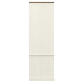 vidaXL Wardrobe VIGO White 90x55x176 cm Solid Wood Pine - Giant Lobelia