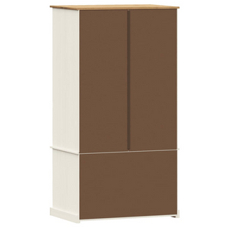 vidaXL Wardrobe VIGO White 90x55x176 cm Solid Wood Pine - Giant Lobelia