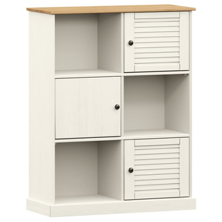 Bookcase VIGO White 90x35x114.5 cm Solid Wood Pine - Giant Lobelia