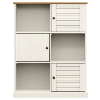 Bookcase VIGO White 90x35x114.5 cm Solid Wood Pine - Giant Lobelia