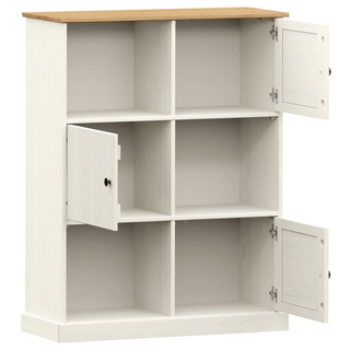 Bookcase VIGO White 90x35x114.5 cm Solid Wood Pine - Giant Lobelia