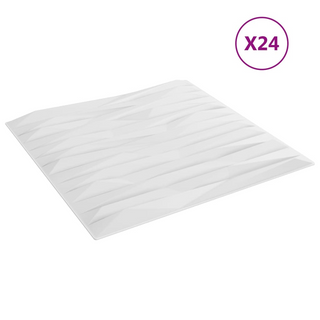 vidaXL Wall Panels 24 pcs White 50x50 cm XPS 6 m² Stone - Giant Lobelia