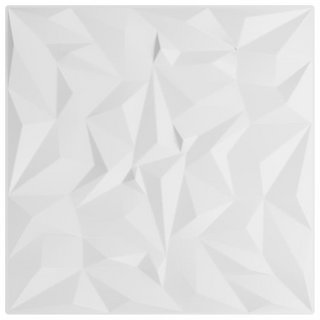 vidaXL Wall Panels 24 pcs White 50x50 cm XPS 6 m² Amethyst - Giant Lobelia