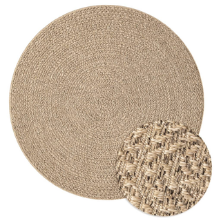 vidaXL Rug 120 cm Jute Look Indoor and Outdoor - Giant Lobelia