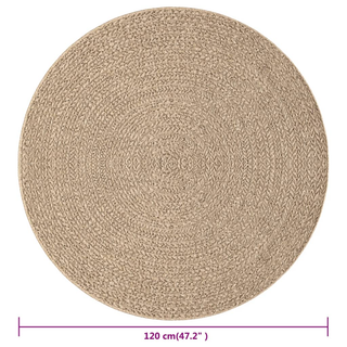 vidaXL Rug 120 cm Jute Look Indoor and Outdoor - Giant Lobelia