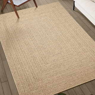 vidaXL Rug 140x200 cm Jute Look Indoor and Outdoor - Giant Lobelia