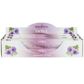 Set of 6 Packets of Elements Violet Incense Sticks - Giant Lobelia