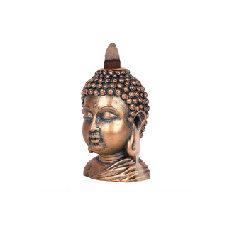 Bronze Buddha Head Backflow Incense Burner - Giant Lobelia