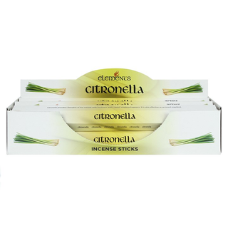 Set of 6 Packets of Elements Citronella Incense Sticks - Giant Lobelia