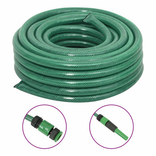 Garden Hose with Fitting Set Green 0.9" 30 m PVC - Giant Lobelia