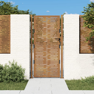 vidaXL Garden Gate 105x180 cm Corten Steel Square Design - Giant Lobelia