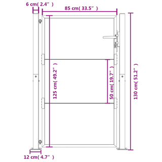 vidaXL Garden Gate 105x130 cm Corten Steel - Giant Lobelia