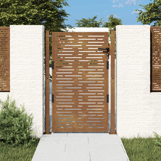 vidaXL Garden Gate 105x130 cm Corten Steel Square Design - Giant Lobelia