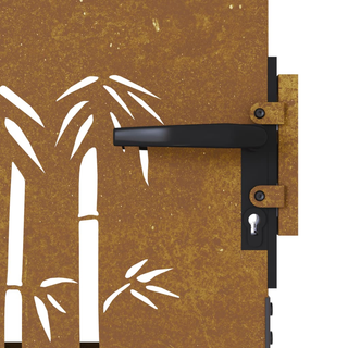 vidaXL Garden Gate 85x125 cm Corten Steel Bamboo Design - Giant Lobelia