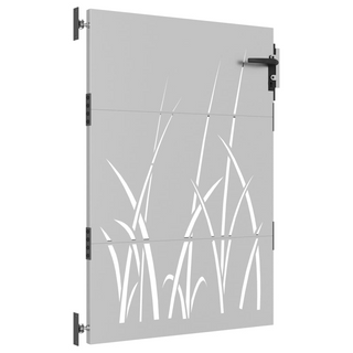 vidaXL Garden Gate 85x125 cm Corten Steel Grass Design - Giant Lobelia